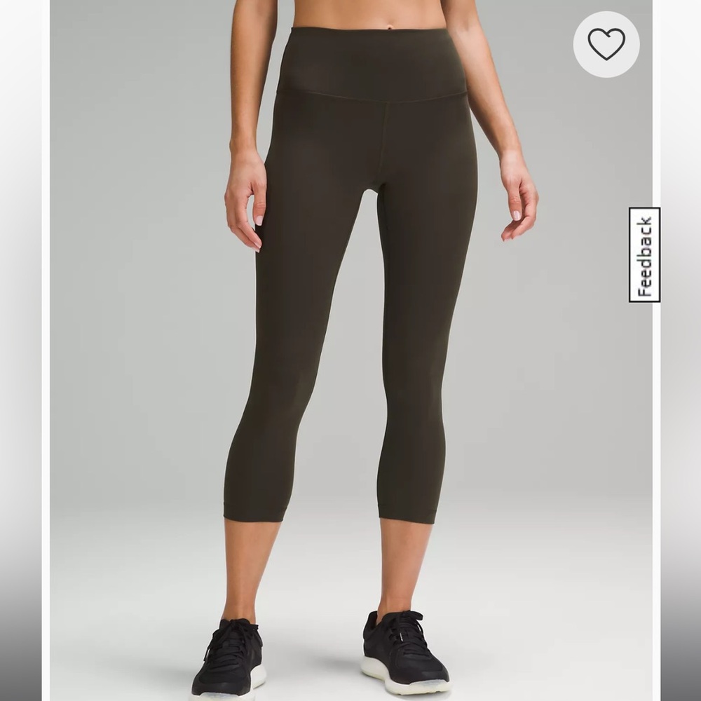 DARK OLIVE Wunder Train High Rise Crop 23”